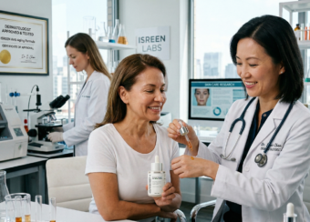 Collagen reinvented modern anti aging skin serum hydration concept