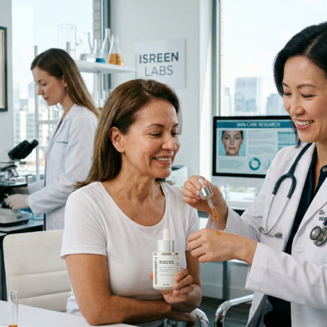 Collagen reinvented modern anti aging skin serum hydration concept