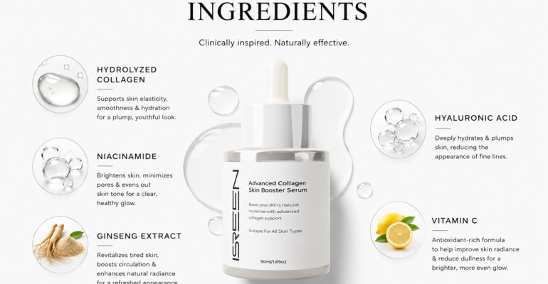 Powerful Skin-Boosting Ingredients: What Makes ISREEN Advanced Collagen Skin Booster Serum Different?