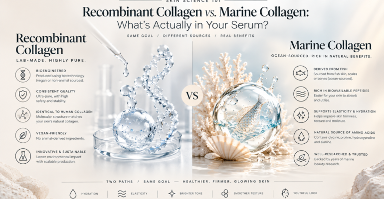 Recombinant Collagen vs. Marine Collagen: What's Actually in Your Serum?